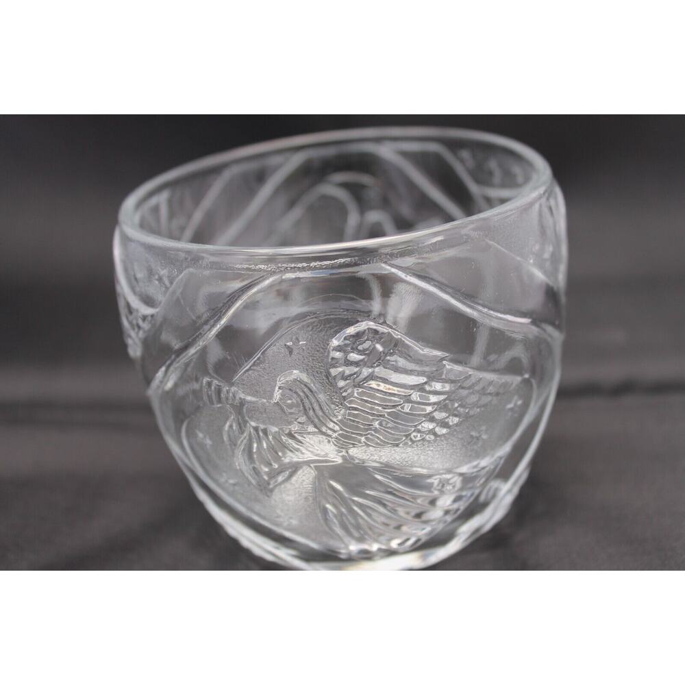 KIG Indonesia Angel Clear Pressed Glass Decorative Molded Glass Candle Holder Cu